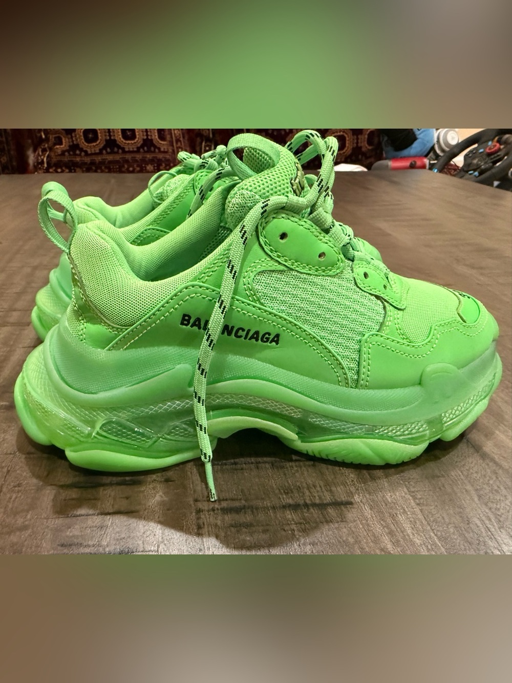 Balenciaga Triple S Electric Lime Sneakers